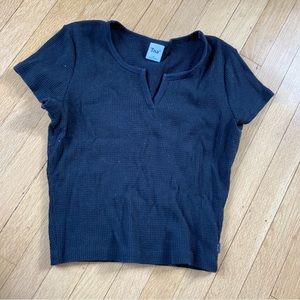 TNA waffle knit tee